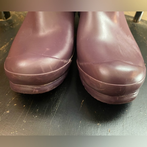 Hunter Original Tall Boots size 9 Women's Purple GUC Rubber Rain Boots - Picture 3 of 8